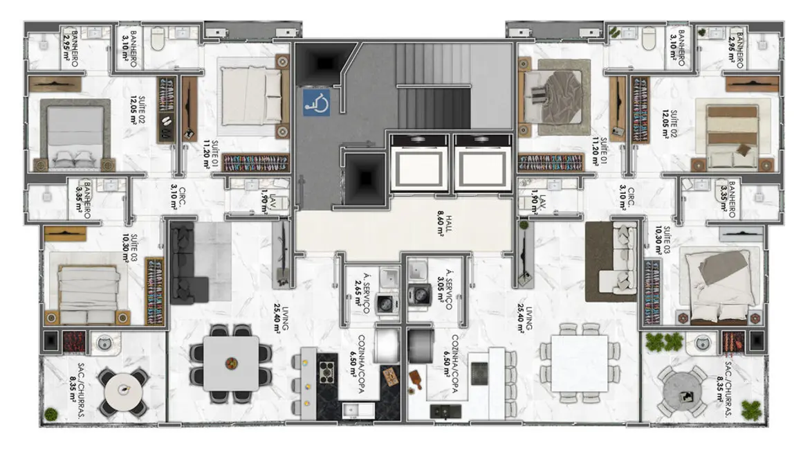 Foto 2 de Apartamento com 3 quartos à venda em Meia Praia, Itapema - SC