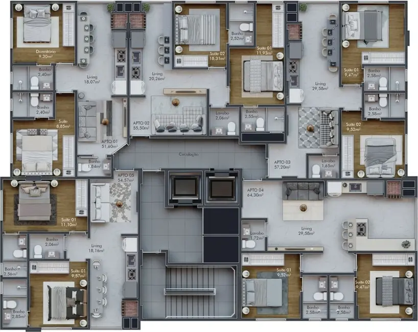 Foto 3 de Apartamento com 2 quartos à venda em Itapema - SC