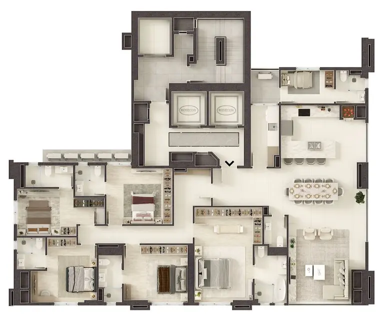 Foto 4 de Apartamento com 4 quartos à venda em Meia Praia, Itapema - SC
