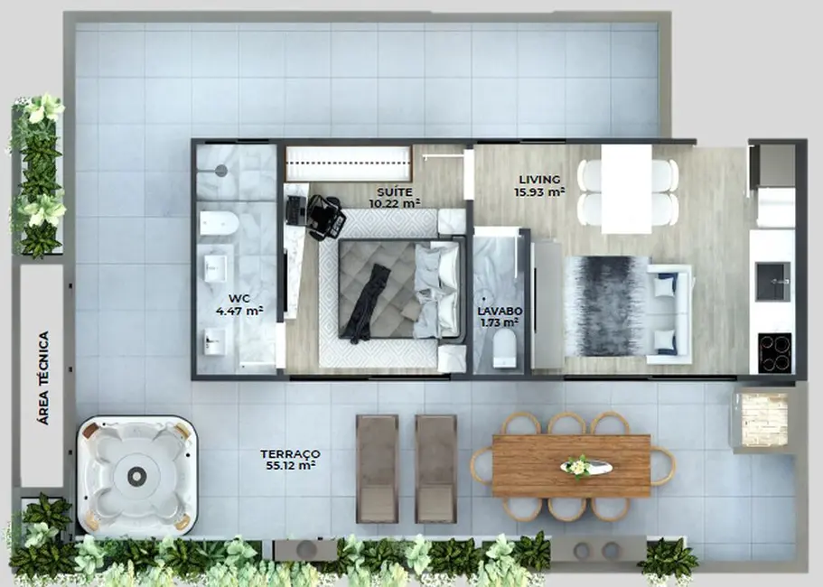 Foto 9 de Apartamento com 1 quarto à venda em Canasvieiras, Florianopolis - SC