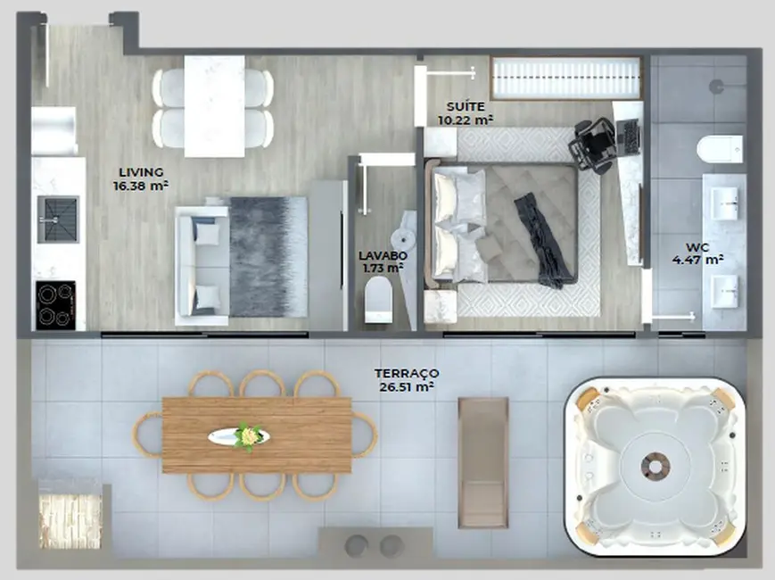 Foto 6 de Apartamento com 1 quarto à venda em Canasvieiras, Florianopolis - SC