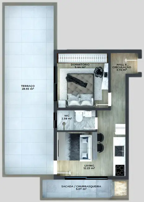Foto 7 de Apartamento com 1 quarto à venda em Canasvieiras, Florianopolis - SC