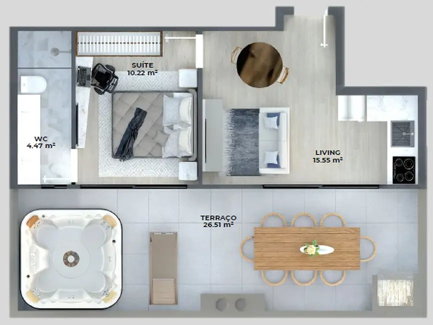Foto 5 de Apartamento com 1 quarto à venda em Canasvieiras, Florianopolis - SC