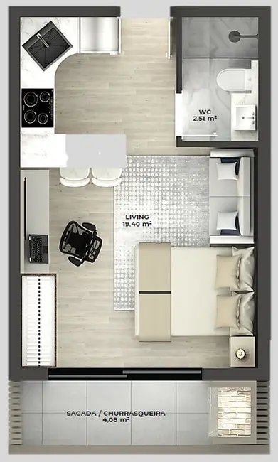 Foto 1 de Apartamento com 1 quarto à venda em Canasvieiras, Florianopolis - SC