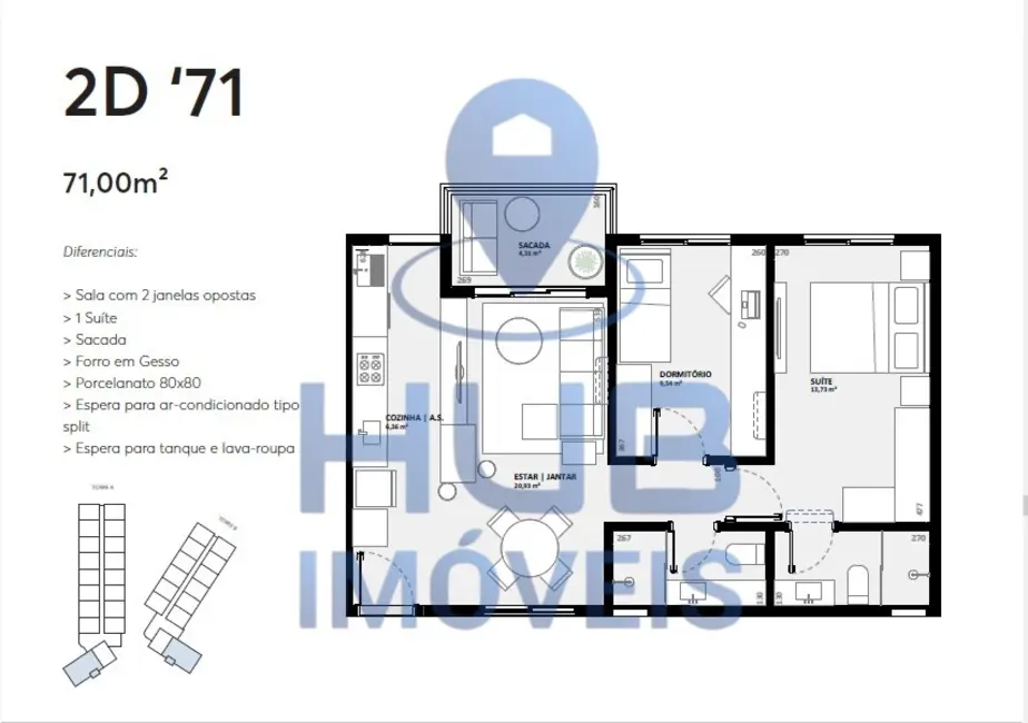 Foto 1 de Apartamento com 2 quartos à venda, 83m2 em Trindade, Florianopolis - SC