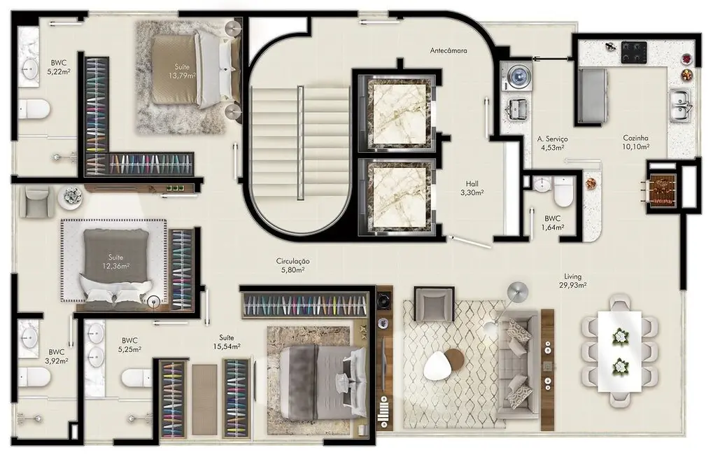 Foto 2 de Apartamento com 3 quartos à venda em Centro, Balneario Camboriu - SC