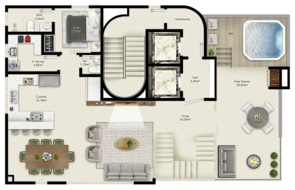 Foto 3 de Apartamento com 3 quartos à venda em Centro, Balneario Camboriu - SC