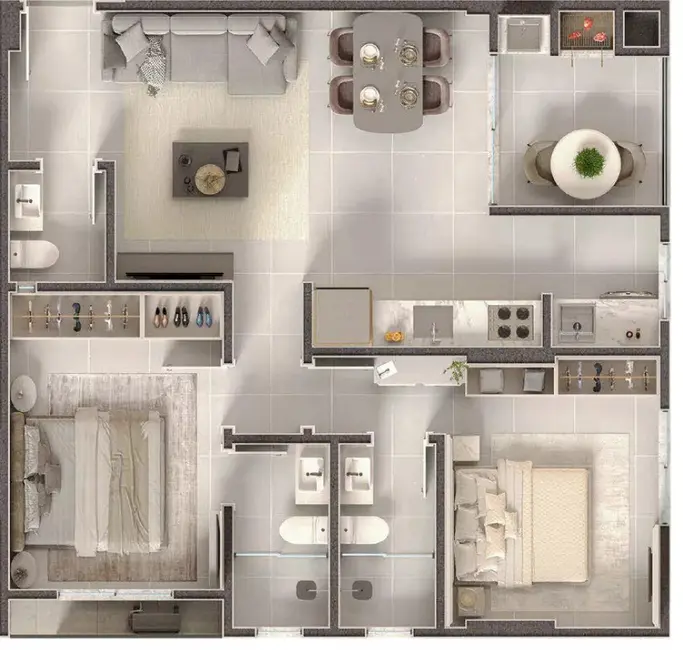Foto 2 de Apartamento com 3 quartos à venda em Itapema - SC