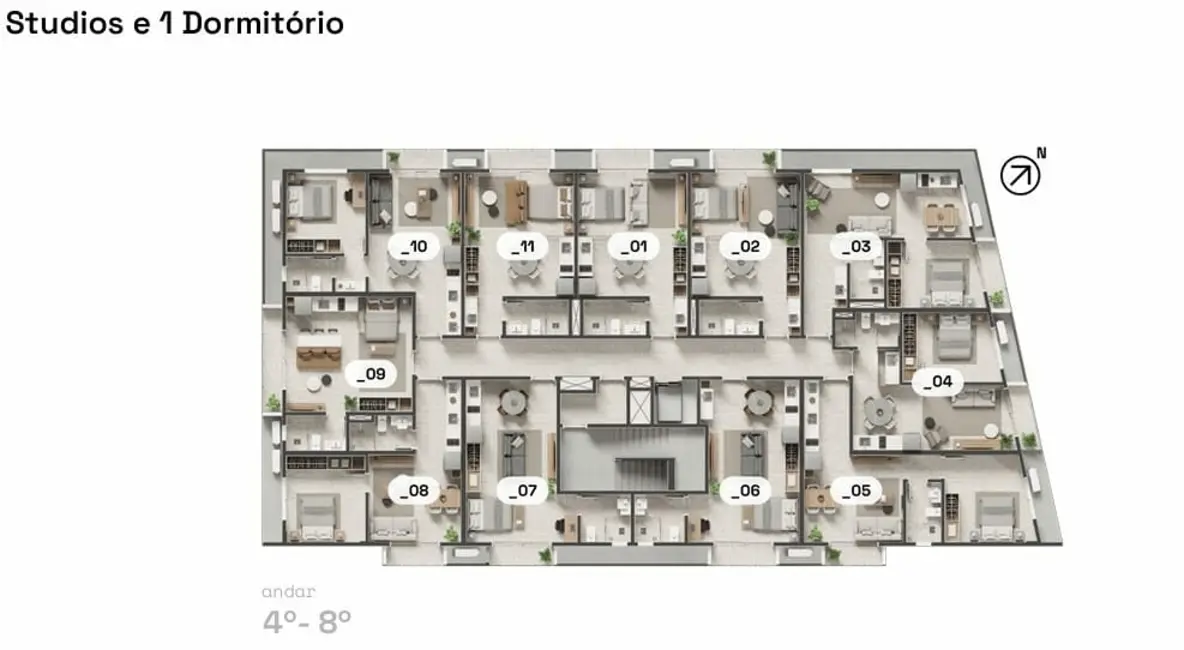 Foto 3 de Apartamento com 1 quarto à venda em Córrego Grande, Florianopolis - SC