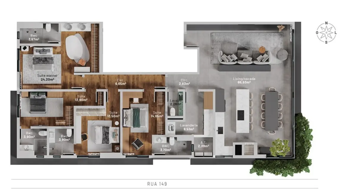 Foto 3 de Apartamento com 4 quartos à venda em Centro, Itapema - SC