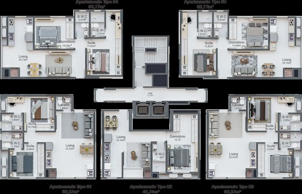 Foto 1 de Apartamento com 1 quarto à venda em Itapema - SC