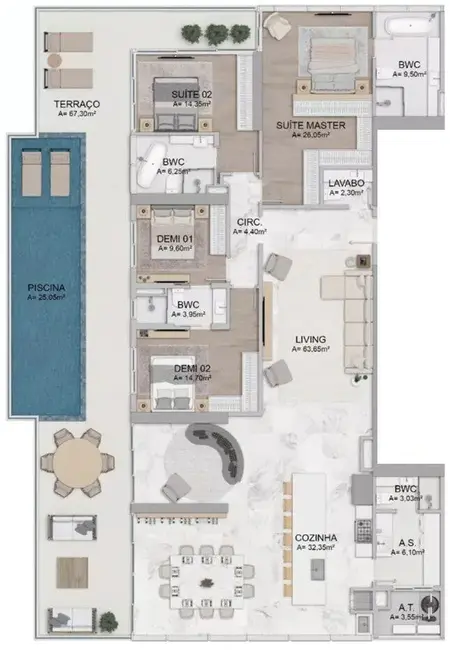Apartamento com 4 quartos à venda em Centro, Balneario Camboriu - SC - imagem 4 Foto 4 de Apartamento com 4 quartos à venda em Centro, Balneario Camboriu - SC