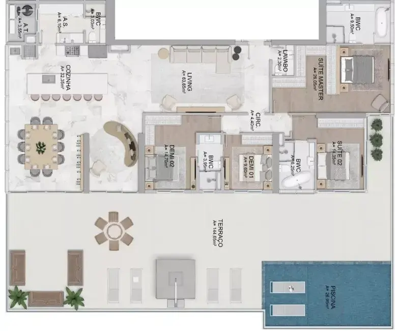 Apartamento com 4 quartos à venda em Centro, Balneario Camboriu - SC - imagem 5 Foto 5 de Apartamento com 4 quartos à venda em Centro, Balneario Camboriu - SC
