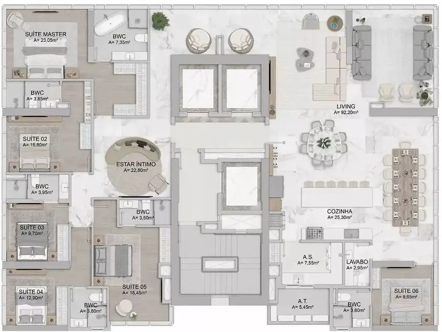 Apartamento com 4 quartos à venda em Centro, Balneario Camboriu - SC - imagem 3 Foto 3 de Apartamento com 4 quartos à venda em Centro, Balneario Camboriu - SC