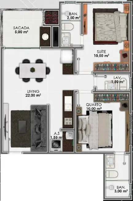Foto 3 de Apartamento com 3 quartos à venda em Itapema - SC