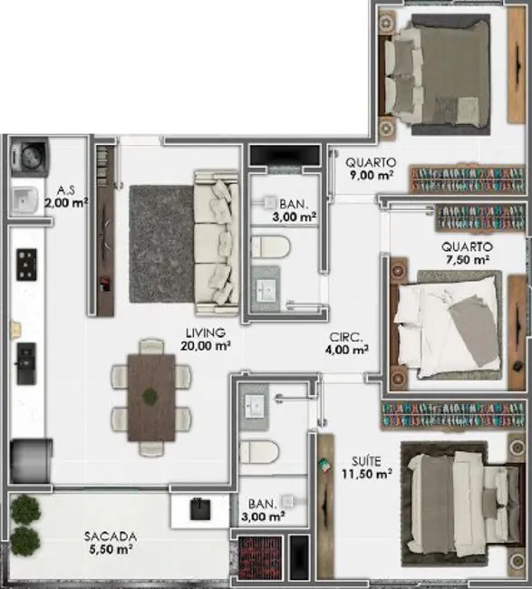 Foto 5 de Apartamento com 3 quartos à venda em Itapema - SC