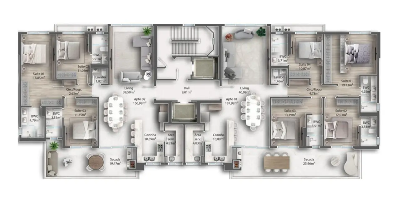 Foto 2 de Apartamento com 3 quartos à venda em Centro, Itapema - SC