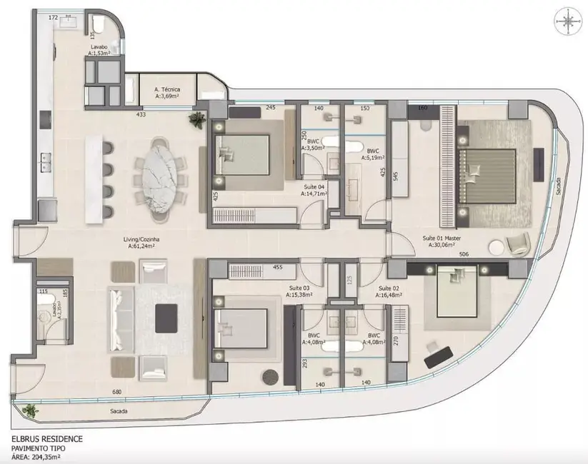 Foto 1 de Apartamento com 4 quartos à venda em Centro, Balneario Camboriu - SC