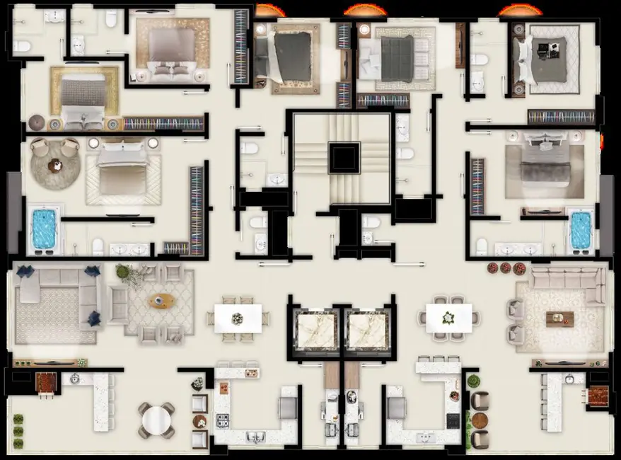 Foto 2 de Apartamento com 4 quartos à venda em Meia Praia, Itapema - SC