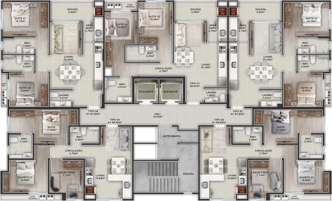 Foto 2 de Apartamento com 3 quartos à venda em Itapema - SC