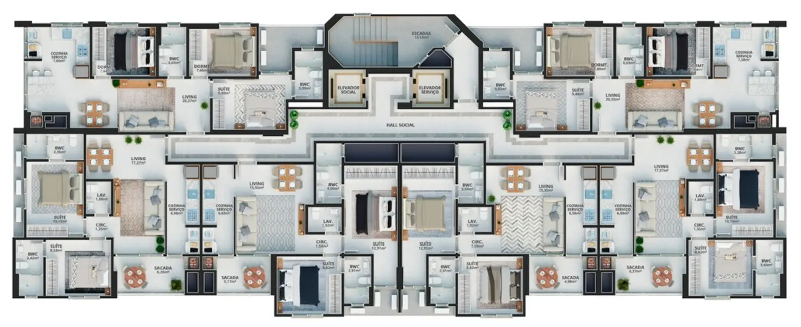 Foto 4 de Apartamento com 3 quartos à venda em Itapema - SC