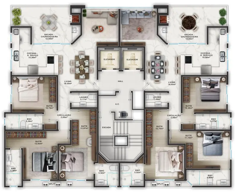 Foto 2 de Apartamento com 3 quartos à venda em Centro, Itapema - SC
