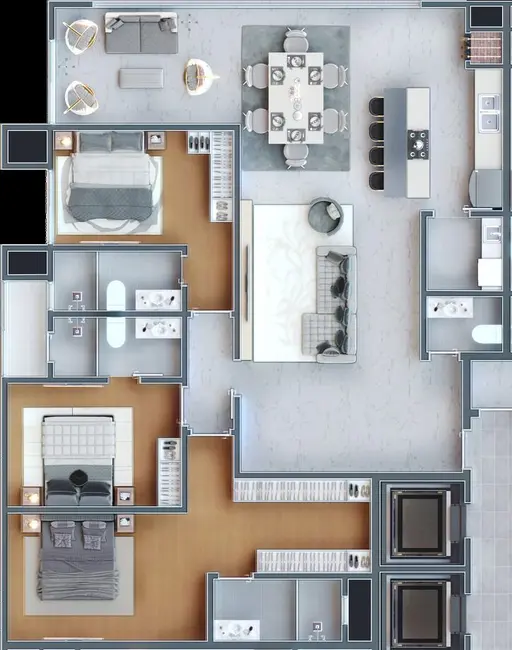 Apartamento com 3 quartos à venda em Porto Belo - SC - imagem 6 Foto 6 de Apartamento com 3 quartos à venda em Porto Belo - SC