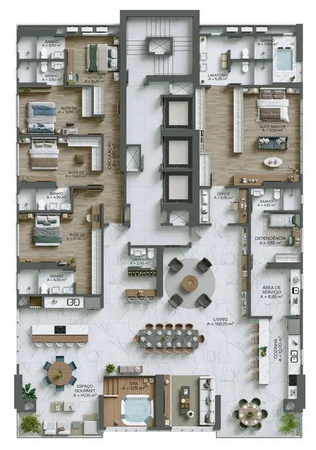 Apartamento com 4 quartos à venda em Meia Praia, Itapema - SC - imagem 7 Foto 7 de Apartamento com 4 quartos à venda em Meia Praia, Itapema - SC