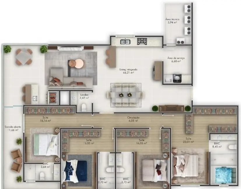 Foto 3 de Apartamento com 4 quartos à venda em Meia Praia, Itapema - SC