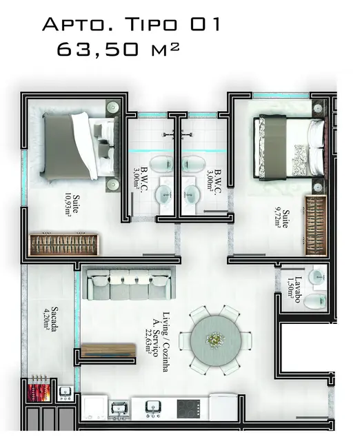 Foto 7 de Apartamento com 2 quartos à venda em Itapema - SC