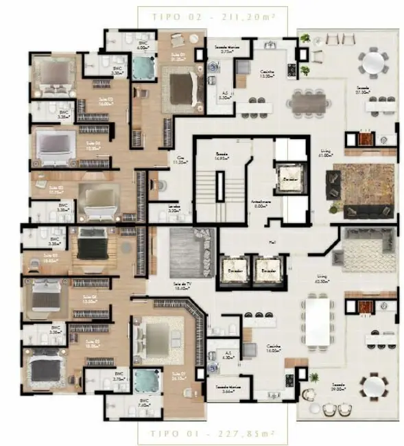Foto 2 de Apartamento com 4 quartos à venda em Meia Praia, Itapema - SC