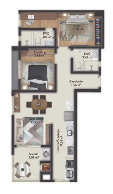 Foto 7 de Apartamento com 2 quartos à venda em Itapema - SC