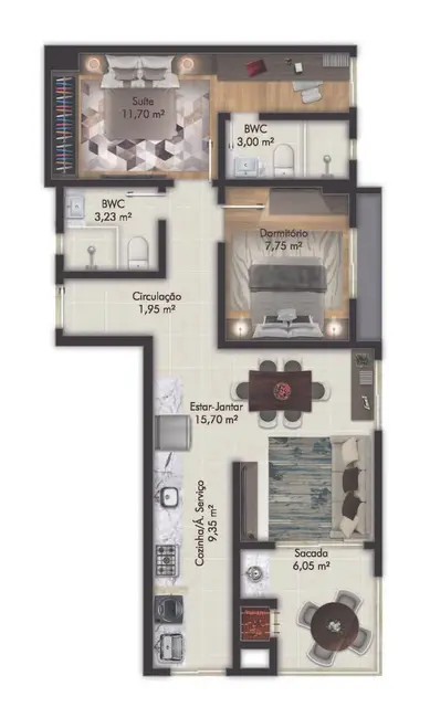 Foto 8 de Apartamento com 2 quartos à venda em Itapema - SC