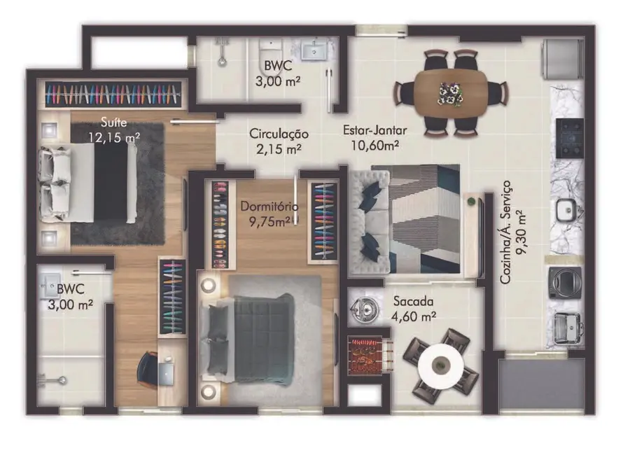 Foto 3 de Apartamento com 2 quartos à venda em Itapema - SC