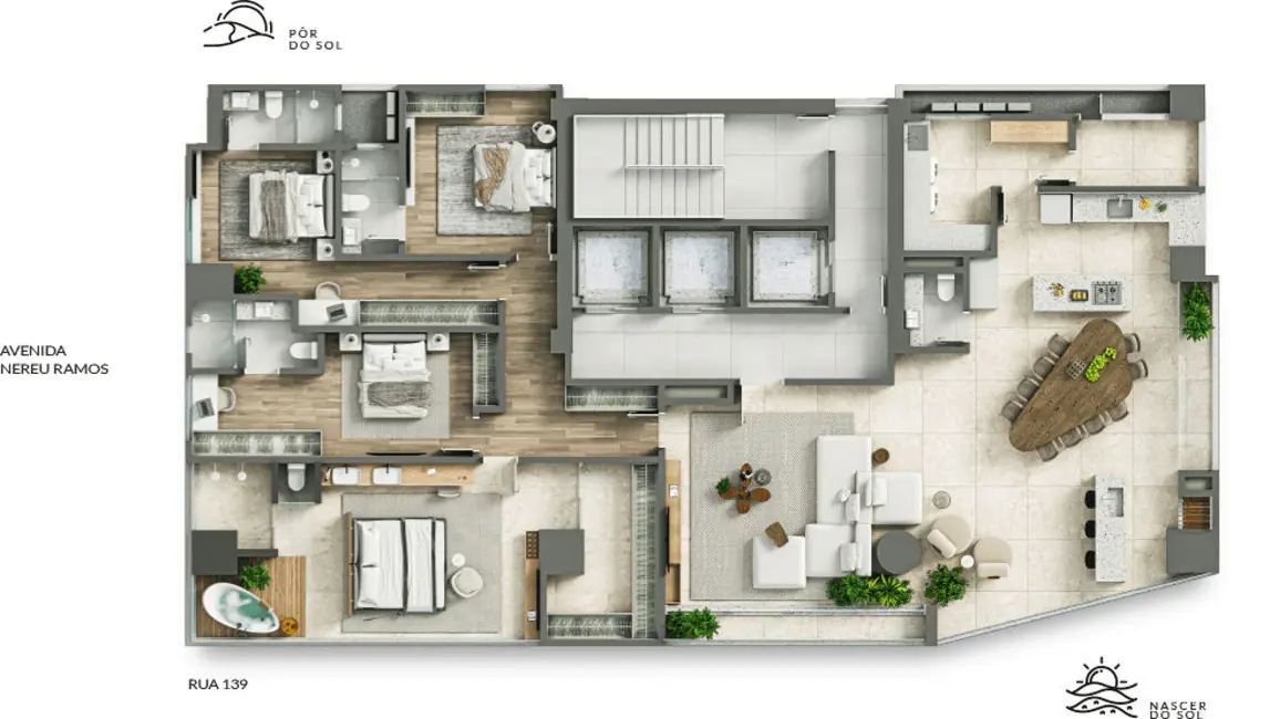 Foto 3 de Apartamento com 4 quartos à venda em Centro, Itapema - SC