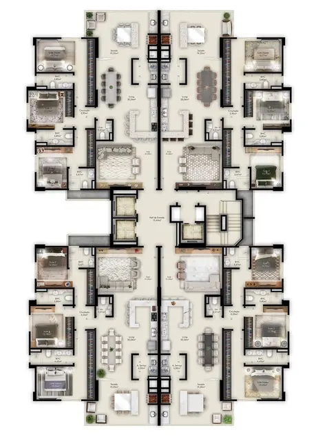Foto 2 de Apartamento com 4 quartos à venda em Meia Praia, Itapema - SC