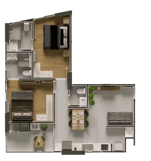 Apartamento com 2 quartos à venda em Itapema - SC - imagem 4 Foto 4 de Apartamento com 2 quartos à venda em Itapema - SC