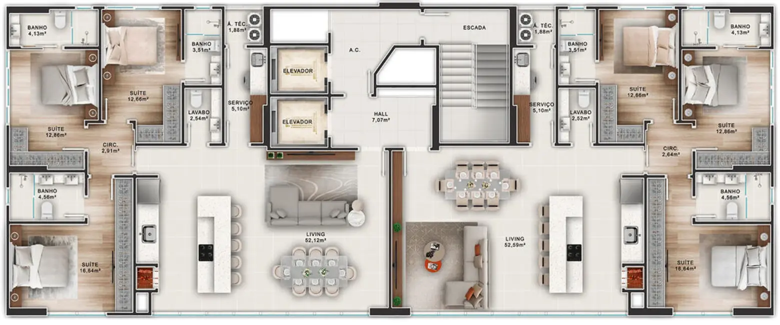 Foto 7 de Apartamento com 3 quartos à venda em Centro, Balneario Camboriu - SC