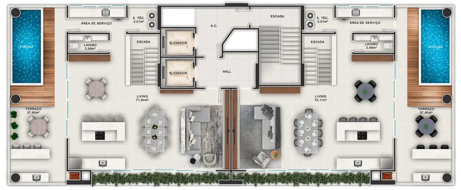 Foto 4 de Apartamento com 3 quartos à venda em Centro, Balneario Camboriu - SC
