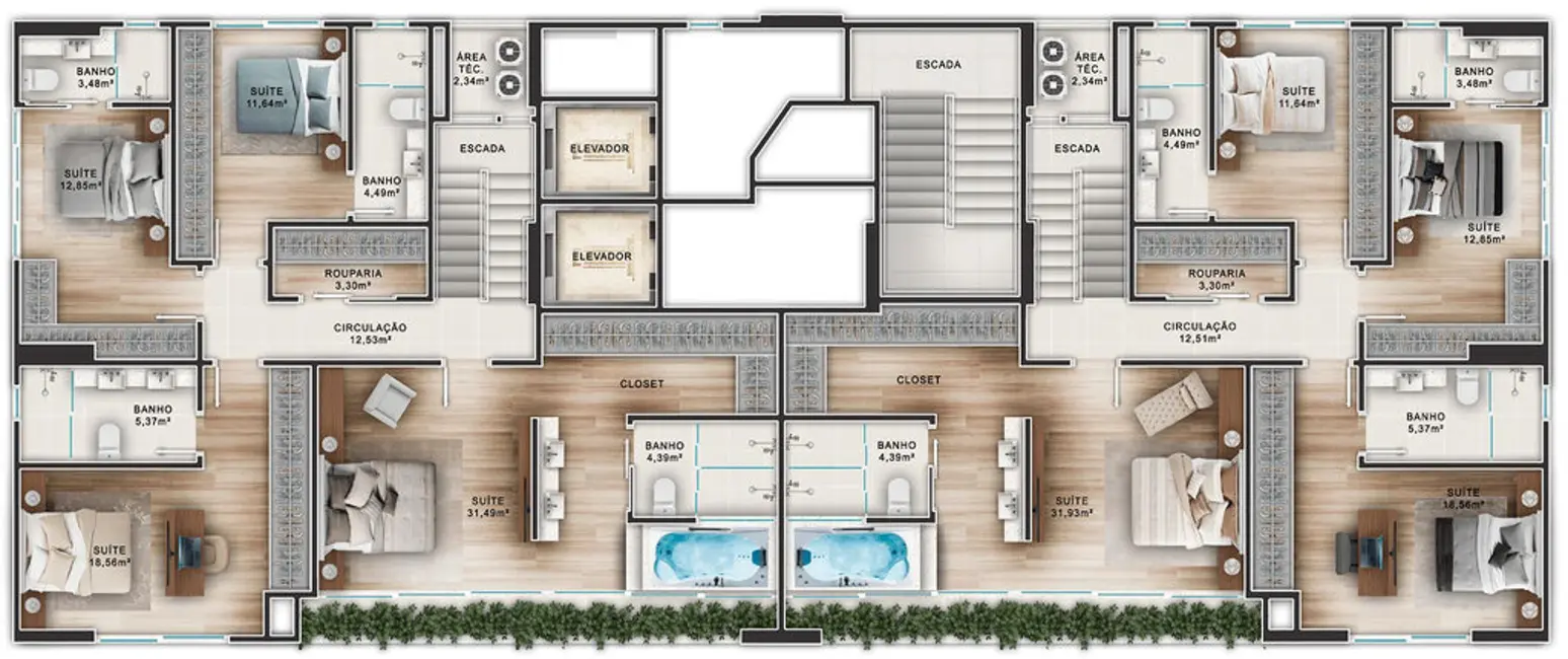 Foto 2 de Apartamento com 3 quartos à venda em Centro, Balneario Camboriu - SC