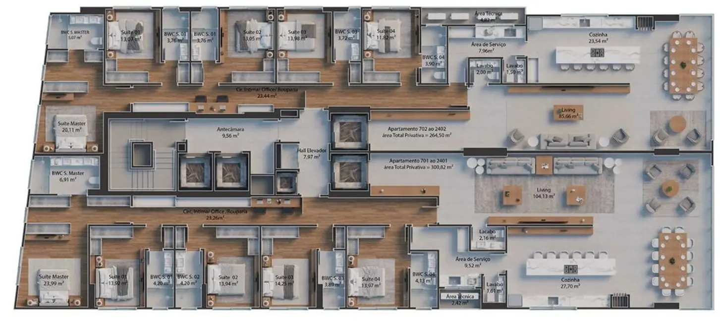 Foto 3 de Apartamento com 5 quartos à venda em Meia Praia, Itapema - SC