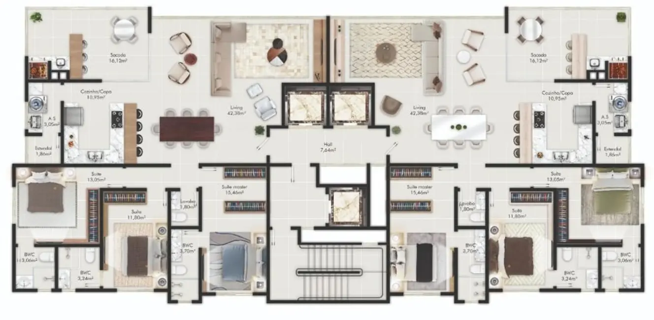 Foto 3 de Apartamento com 3 quartos à venda em Itapema - SC