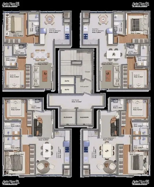 Foto 2 de Apartamento com 2 quartos à venda em Porto Belo - SC