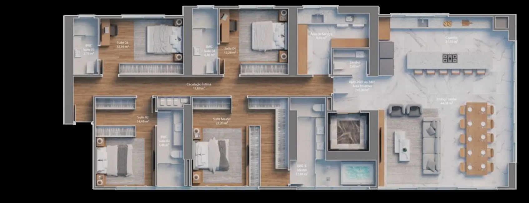 Foto 7 de Apartamento com 4 quartos à venda em Meia Praia, Itapema - SC