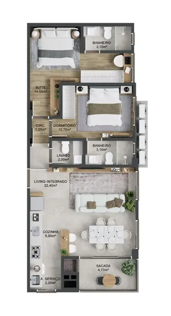 Foto 5 de Apartamento com 2 quartos à venda em Porto Belo - SC