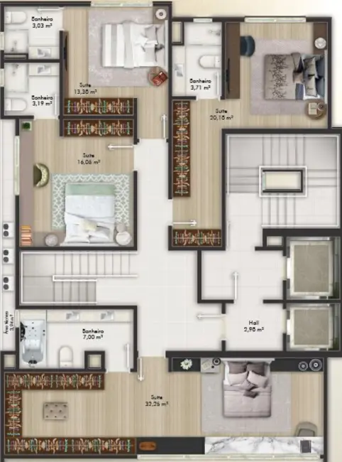 Foto 4 de Apartamento com 3 quartos à venda em Meia Praia, Itapema - SC
