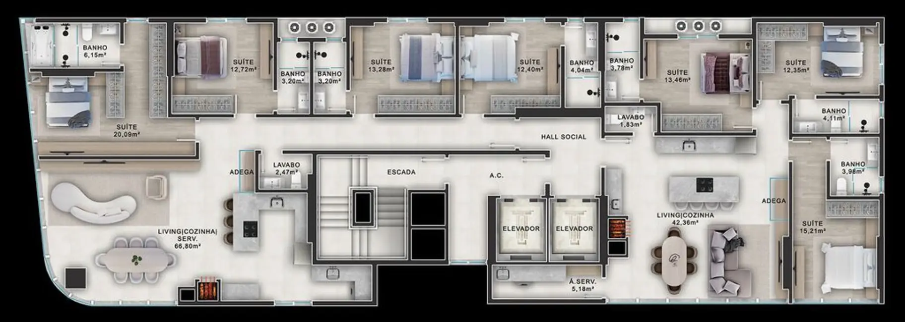 Apartamento com 3 quartos à venda em Porto Belo - SC - imagem 2 Foto 2 de Apartamento com 3 quartos à venda em Porto Belo - SC