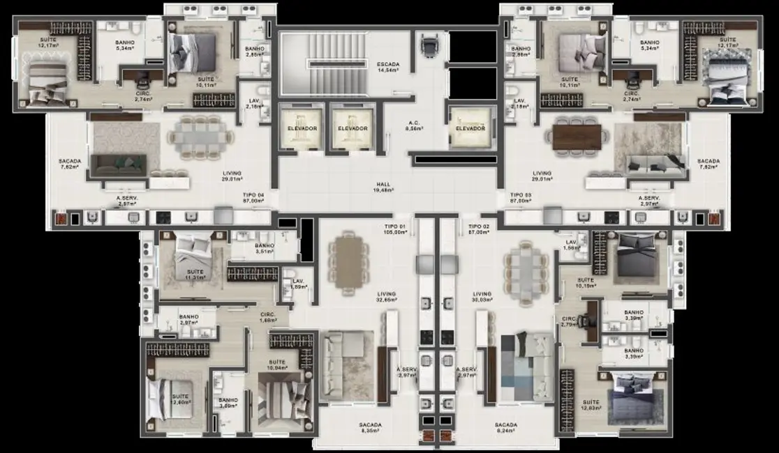 Apartamento com 3 quartos à venda em Porto Belo - SC - imagem 2 Foto 2 de Apartamento com 3 quartos à venda em Porto Belo - SC