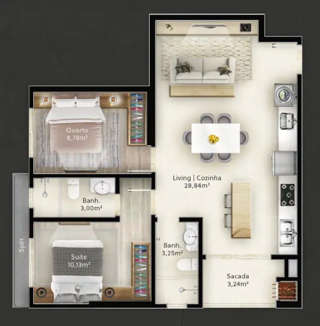 Foto 3 de Apartamento com 2 quartos à venda em Itapema - SC