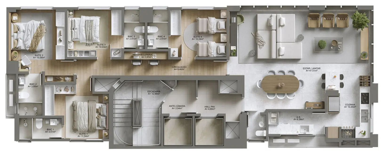 Foto 2 de Apartamento com 4 quartos à venda em Meia Praia, Itapema - SC